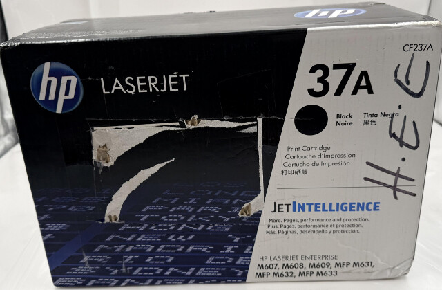 HP GENUINE OEM 37A CF237A LASERJET BLACK TONER CARTRIDGE
