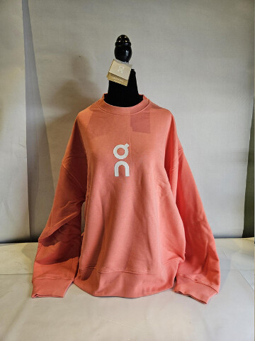 ON RUNNING 1WE10470244 CLUB CREW SWEATSHIRT PULLOVER CORAL XL EXTRA LARGE