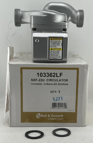 BELL & GOSSETT SSF-22U STAINLESS STEEL CIRC CIRCULATOR PUMP 115V 103362LF 1J71