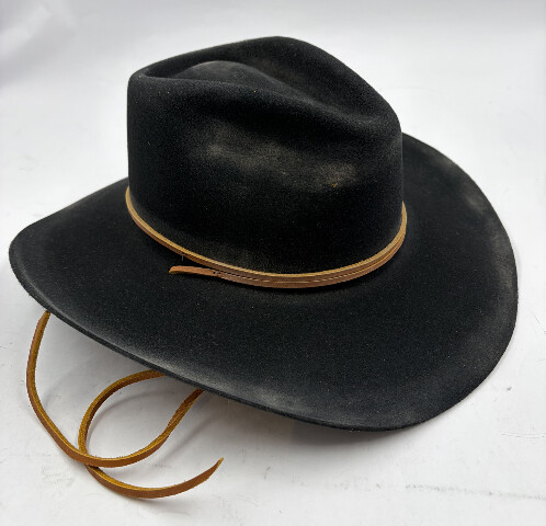 STETSON MENS KELLY DISTRESSED WOOL OUTBACK COWBOY HAT BLACK L LARGE OWKELY