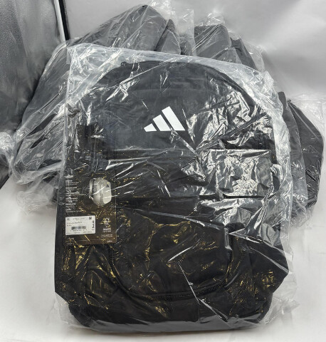 LOT OF 10 ADIDAS STADIUM 4 BLACK BACKPACK WITH SPACE FOR TEAM LOGO JJ7421 SOCCER