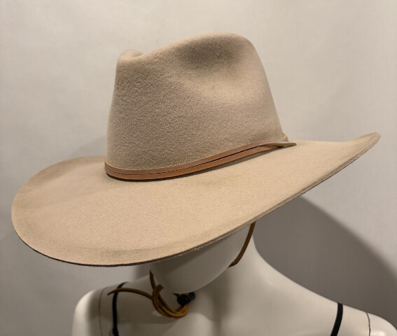 STETSON MENS KELLY OWKELY DISTRESSED WOOL COWBOY HAT LARGE L 61 SILVER BELLY