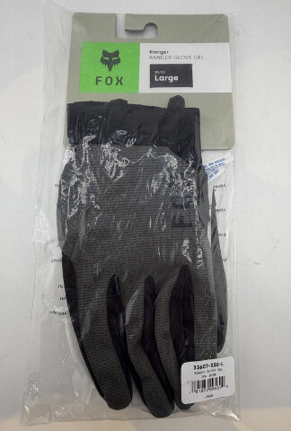 FOX RACING MEN'S RANGER GLOVE GEL SIZE LARGE L COLOR DARK SHADOW 33607-330-L