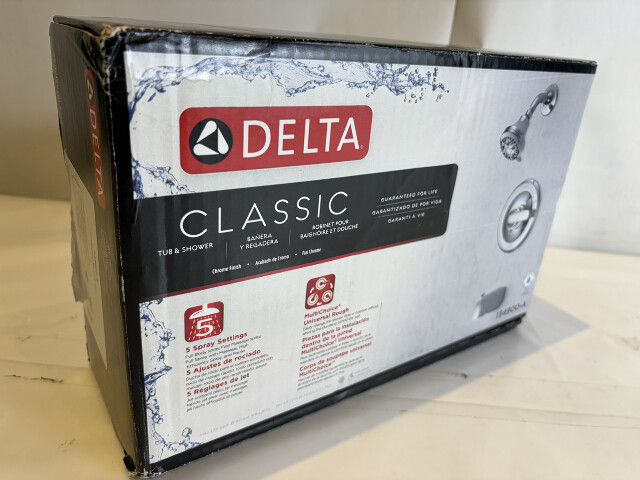DELTA 134900-A CLASSIC TUB AND SHOWER ROUGH AND TRIM IN CHROME FINISH