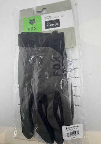 FOX RACING MEN'S RANGER GLOVE GEL SIZE X-LARGE XL COLOR DARK SHADOW 33607-330-XL