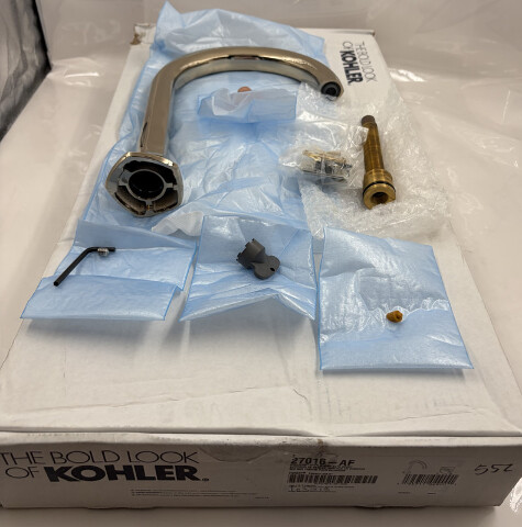 KOHLER OCCASION DECK MOUNT BATH SPOUT CANE DESIGN 27016-AF VIBRANT FRENCH GOLD