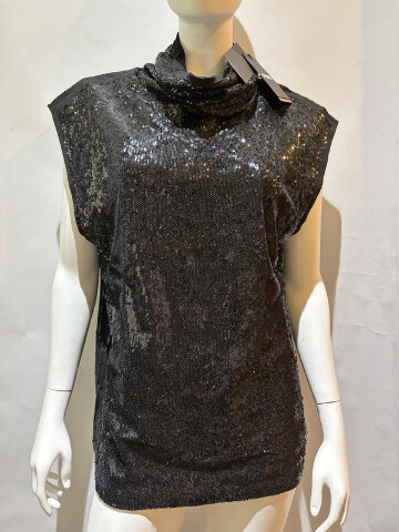 HUGO BOSS HOLY-AILEE SEQUIN VEST OVERSIZED FIT SIZE ONE SIZE FITRS MOST NWT
