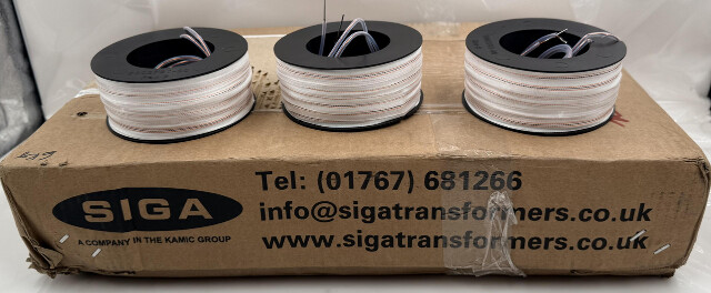 LOT OF 3 SIGA 5002781-00 TRANSFORMER ROLLS OF CABLE