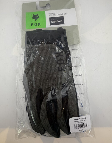 FOX RACING MEN'S RANGER GLOVE GEL SIZE MEDIUM M COLOR DARK SHADOW 33607-330-M