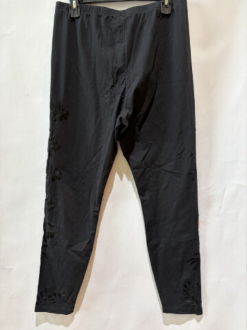 JOHNNY WAS WOMEN'S TONAL LEGGING CASSIA COLOR BLACK R62824 SIZE LARGE L
