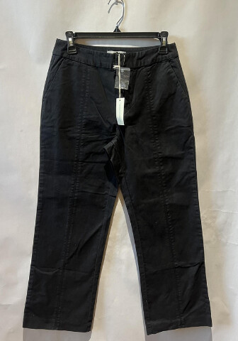 SUNDANCE WOMENS BLACK CROPPED STRAIGHT LEG PANTS WITH SEAM SIZE 2 NWT