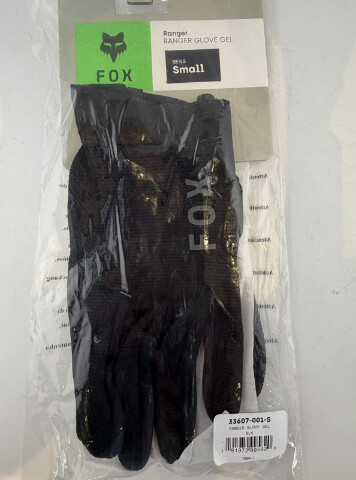 FOX RACING MEN'S RANGER GLOVE GEL SIZE SMALL S COLOR BLACK 33607-001-S