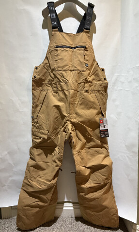 686 MEN'S HOT LAP INSULATED SNOW BIBS M5WN251 SIZE LARGE L CARAMEL RIPSTOP