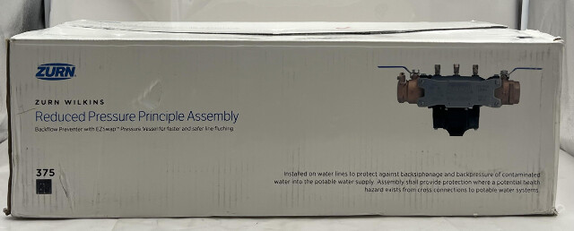 ZURN 112-375 1-1/2 INCH REDUCED PRESSURE PRINCIPLE ASSEMBLY WITH BALL VALVES