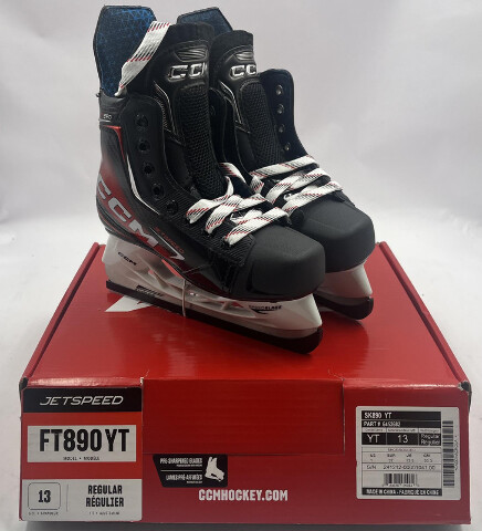CCM JETSPEED FT890 YOUTH 6452682 SIZE 13 SHOE SIZE 1 REGULAR ICE HOCKEY SKATES