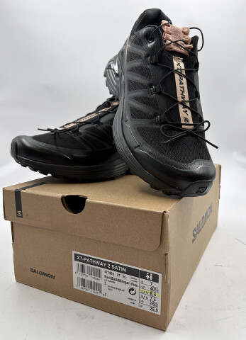 SALOMON XT-PATHWAY 2 SATIN 477950 BLACK/ MAHOGANY ROSE SZ 8.5  EURO 40 2/3