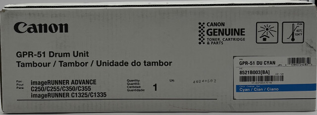 CANON GENUINE GPR-51 DRUM UNIT CYAN CARTRIDGE FOR IMAGERUNNER ADVANCE 8521B003