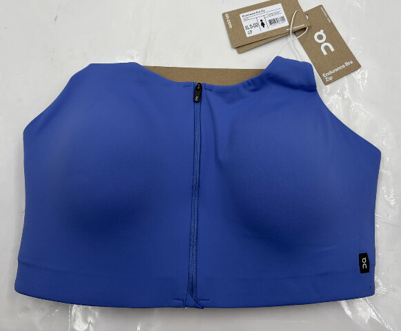 ON CLOUD RUNNING WOMEN'S ENDURANCE BRA ZIP SIZE XL D-DD 1WF30174419 COLOR SAILOR
