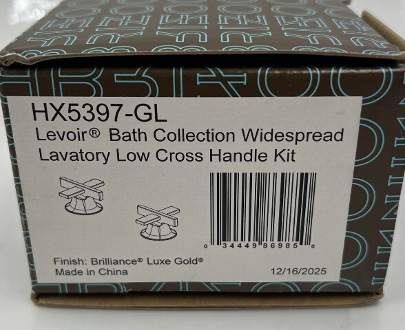 BRIZO LEVOIR WIDESPREAD LAVATORY LOW CROSS HANDLE KIT HX5397-GL LUXE GOLD