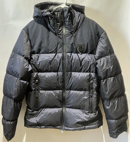 BURBERRY QUILTED DOWN SHORT MENS JACKET IN NAVY BLUE SIZE LARGE L