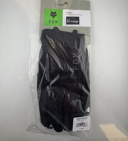 FOX RACING MEN'S RANGER GLOVE GEL SIZE 2XL COLOR BLACK 33607-001-2XL
