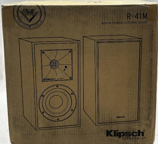 KLIPSCH REFERENCE R-41M BLACK MONITOR SPEAKERS 90 X 90 TRACTRIX HORN