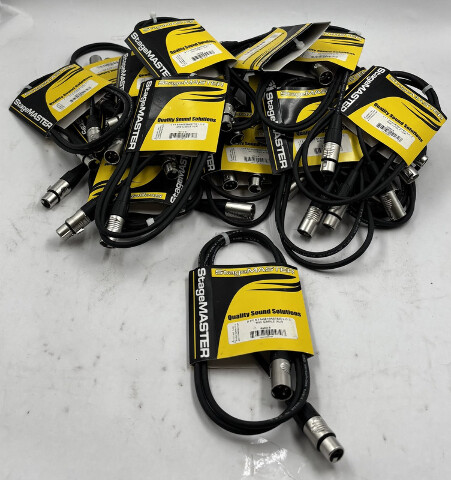 LOT OF 24 STAGEMASTER LO-Z XLR 5 FT HIGH QUALITY MIC CABLE SMM-5
