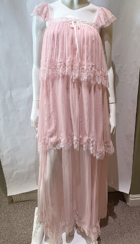 LOVESHACK FANCY MARALEE SILK CHIFFON MAXI DRESS POTPOURRI PINK D3086-3311 SZ XS