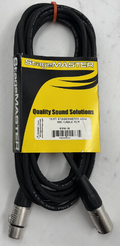 LOT OF 6 STAGEMASTER LO-Z XLR 15 FT HIGH QUALITY MIC CABLE SMM-15