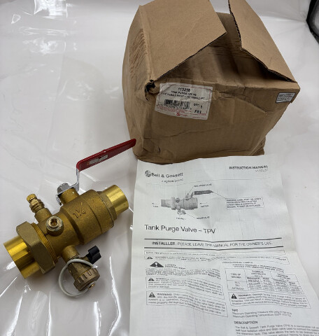 BELL & GOSSETT 113238 1 1/4" FEMALE SWEAT/ 1 1/4" FEMALE SWEAT TANK PURGE VALVE