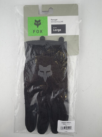 FOX RACING MEN'S RANGER GLOVE SZ SMALL S COLOR BLACK 33603-001-L