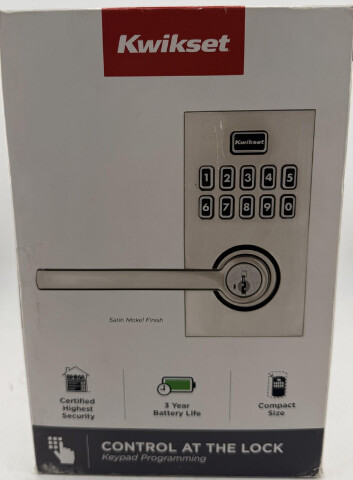 KWIKSET 917HFL 99170-003 SMARTKEY SMARTCODE 917 SATIN NICKEL 10-BUTTON KEYPAD