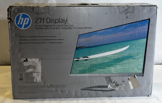 HP L09847-001 2XN62AA 27F DISPLAY DIAGONAL IPS HULL HD ULTRA SLIM MONITOR 27"