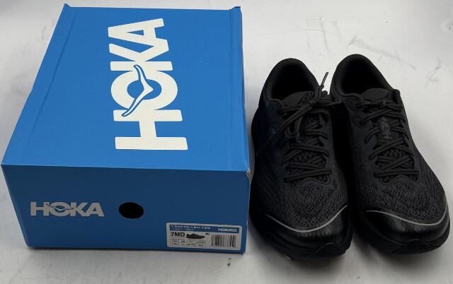 HOKA YOUTH Y RINCON  4 BIG KIDS 7MD BLACK/BLACK MESH 40 2/3 1168874 BBLC