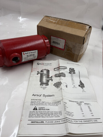 BELL & GOSSETT 112098 IN-LINE AIR SEPARATOR MODEL NUMBER 1AS-2