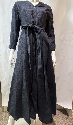 S MAX MARA WOMEN'S SMM AMBRA COTTON DETAIL DENIM DRESS WITH BELT SAMPLE SZ 8