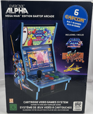 EVERCADE ALPHA MEGA MAN EDITION CAPCOM 6-BUILT IN GAMES 1-2 PLAYERS