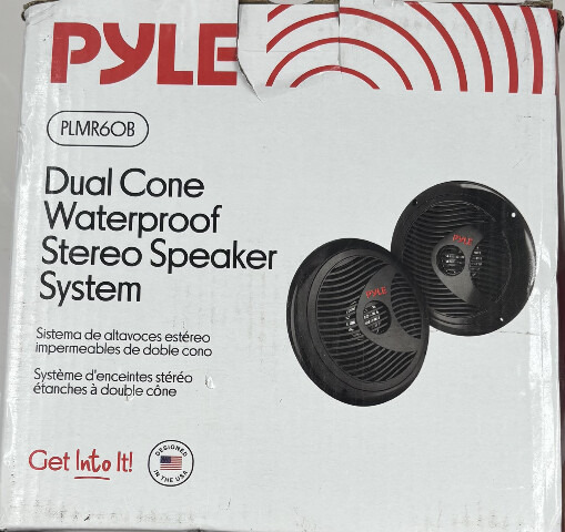 PYLE PLMR60B DUAL CONE WATERPROOF STEREO SPEAKER SYSTEM BLACK