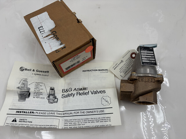 BELL & GOSSETT 110775 1 X 1 #1170-95 ASME SAFETY RELIEF VALVE E61