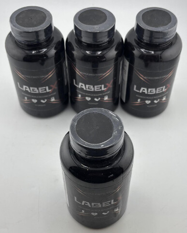 LOT OF 4 LABELX ADVANCED MUSCLE BUILDING SUPPORT W/ 60 CAPSULES EACH EXP 03/27
