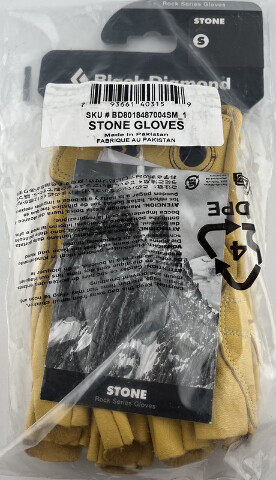 BLACK DIAMOND BD8018497004SM_1 ROCK SERIES STONE CLIMBING GLOVE NATURAL SM