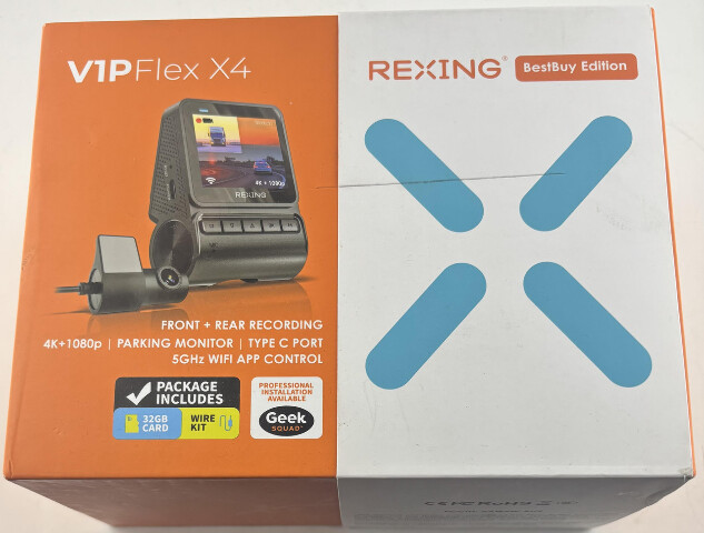 REXING V1PFLEX X4 FRONT + REAR RECORDING 4K + 1080P PARKING MONITOR DASH CAM