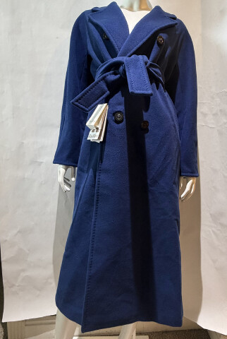 MAX MARA WOMEN'S MADAME 101801 ICON COAT IN ULTRAMARINE SAMPLE SIZE 8