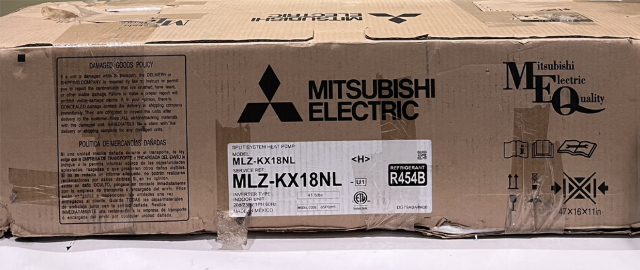 MITSUBISHI ELECTRIC MLZ-KX18NL ONE-WAY CEILING CASSETTE INDOOR UNIT 18000 BTU AC