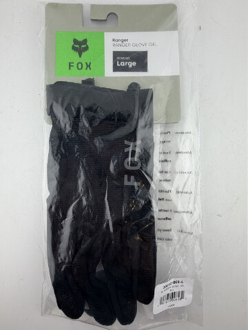 FOX RACING WOMENS RANGER GLOVE GEL SZ LARGE L BLACK 33611-001-L