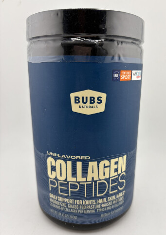 BUBS NATURALS COLLAGEN PEPTIDES UNFLAVORED 10OZ CONTAINER EXP: 04/02/2028