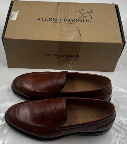 ALLEN EDMONDS RANDOLPH 2.0 CHILI MSM 9D LEATHER MENS BROWN LOAFERS