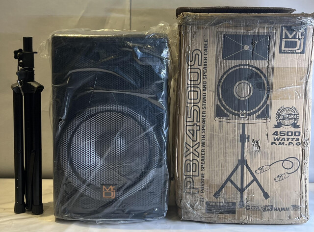 MR DJ PBX4500S 15" 2-WAY PA DJ 4500W ACTIVE LED LIGHTING SPEAKER AND STAND