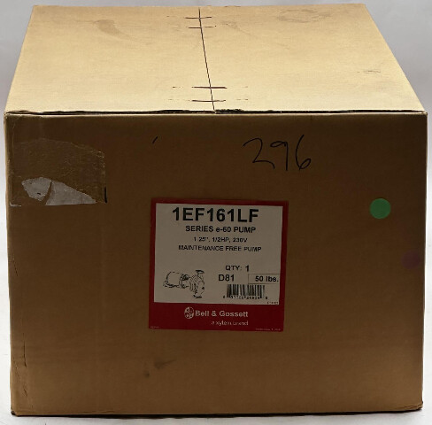 BELL & GOSSET 1EF161LF SERIES E-60 PUMP 1.25" 1/2HP 230V MAINTENANCE FREE PUMP