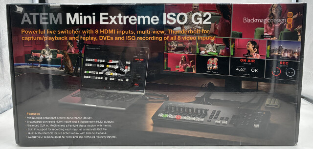 BLACKMAGIC DESIGN ATEM MINI EXTREME ISO G2 LIVE SWITCHER WITH 8 HDMI INPUTS